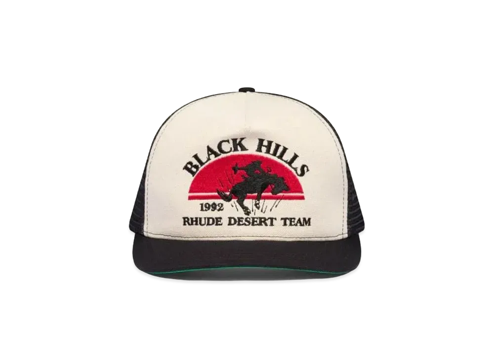 RHUDE Black Hills Canvas Trucker Hat "Black"