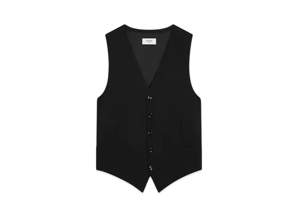 CELINE Men's Vest in Wool and Mohair "Black"