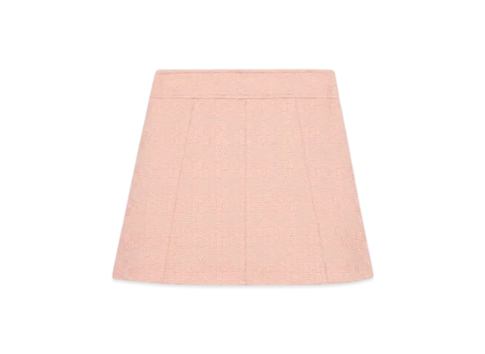 CELINE Women's Trapeze Mini Skirt in Wool Natte 