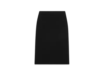 CELINE Women's Pencil Skirt in Gauffered Double Wool "Black"