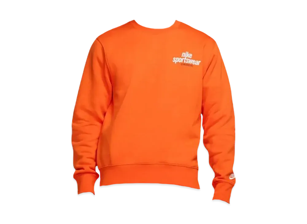 Nike Club Mens Fleece Crew "Safety Orange"