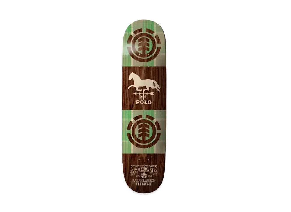 Polo Ralph Lauren x Element Skateboard Deck 8.25 #1 "Wood"
