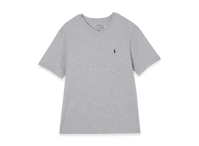 Polo Ralph Lauren Short-Sleeve Cotton Jersey V-Neck Tee (Boys) "Grey"