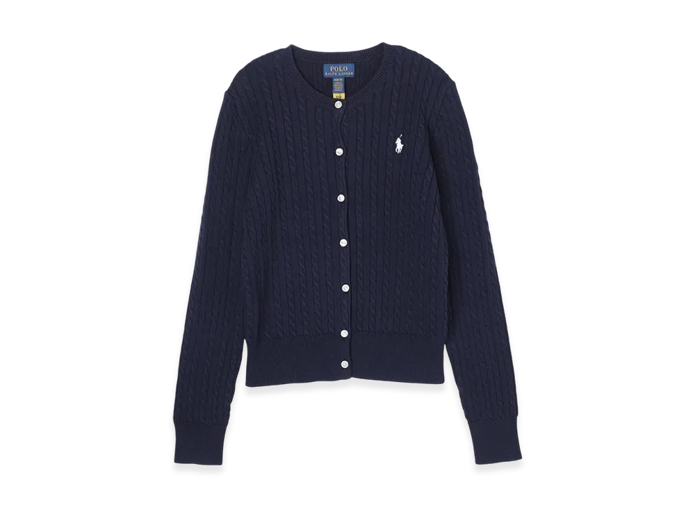 Polo Ralph Lauren Girls Mini Cable Cotton Cardigan "Hunternavy"