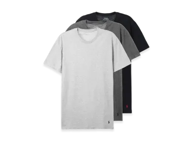 Polo Ralph Lauren Classic Fit Crewneck Tee 3-Pack "Lightgray/Gray/Black"