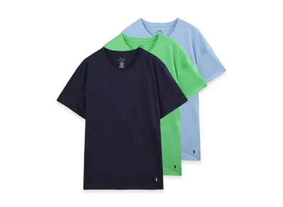 Polo Ralph Lauren Classic Fit Crewneck Tee 3-Pack "Lightblue/Black/Green"