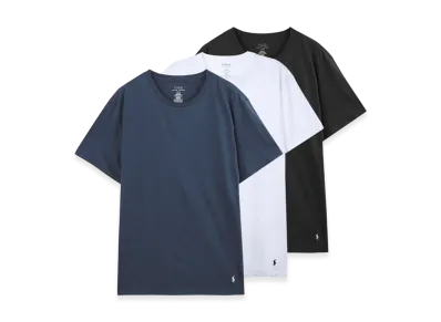 Polo Ralph Lauren Classic Fit Crewneck Tee 3-Pack "Navy/White/Black"