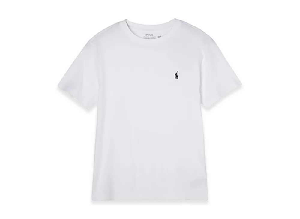 Polo Ralph Lauren Kids Short-Sleeve Cotton Jersey Crewneck Tee "White"