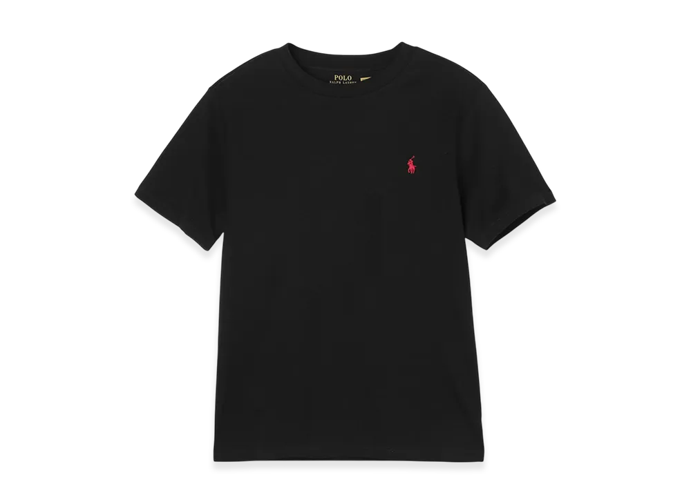 Polo Ralph Lauren Kids Short-Sleeve Cotton Jersey Crewneck Tee "Black"