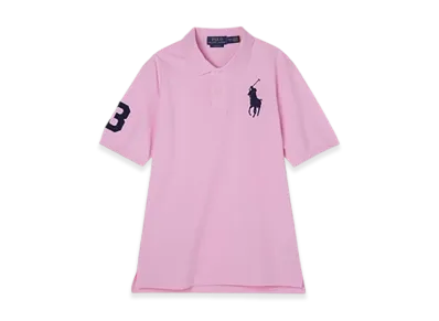 Polo Ralph Lauren Short-Sleeve Big Pony Mesh Polo Shirt "Carmelpink"