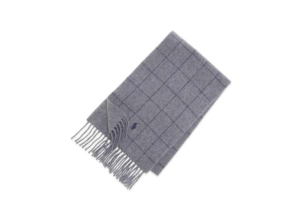 Polo Ralph Lauren Reversible Windowpane Scarf "Classicgrey"