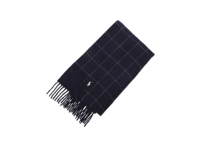 Polo Ralph Lauren Reversible Windowpane Scarf "Hunternavy"