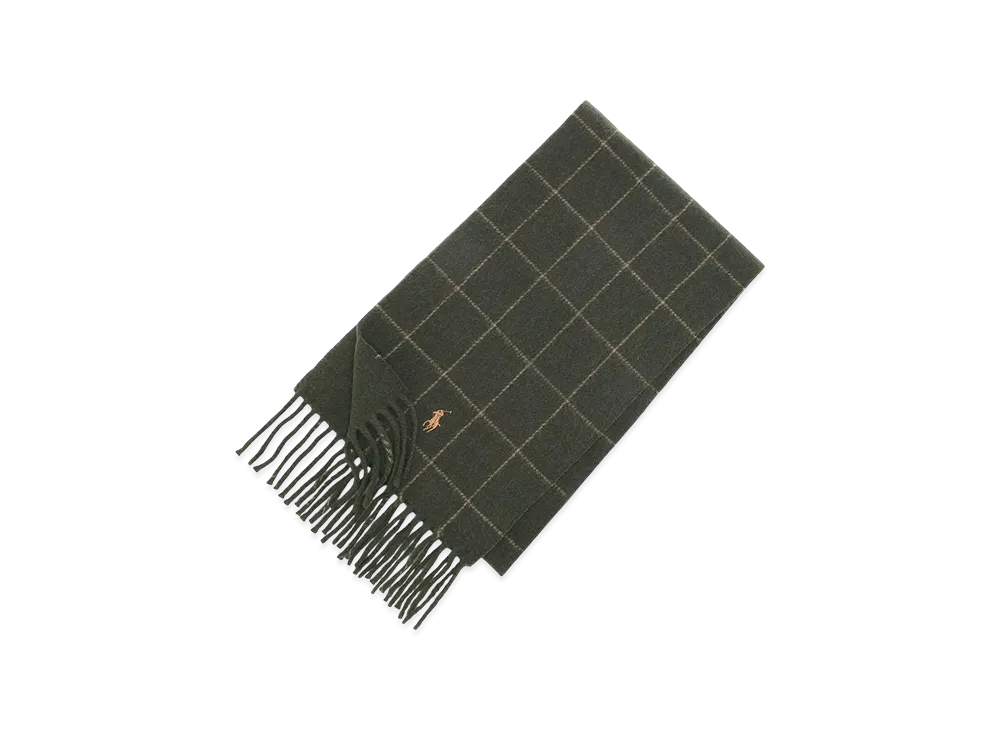 Polo Ralph Lauren Reversible Windowpane Scarf "Armadillo"