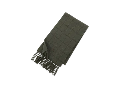 Polo Ralph Lauren Reversible Windowpane Scarf "Loden/Brown"