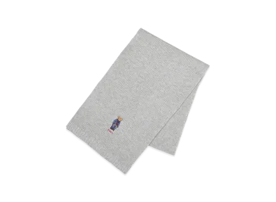 Polo Ralph Lauren Solid Denim Bear Scarf "Grey"