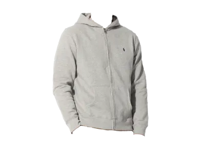 Polo Ralph Lauren Boys One Point Full Zip Hoodie "Dark Sport Heather"