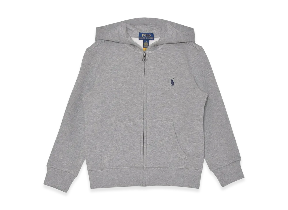 Polo Ralph Lauren Kids Cotton Blend Fleece Hoodie "Dark Heather"