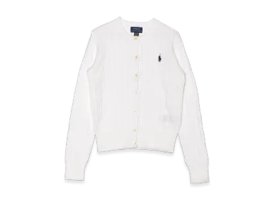 Polo Ralph Lauren Girls Mini Cable Cotton Cardigan "White"