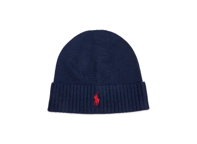 Ralph Lauren Wool Beanie Hat "Midnight Blue"