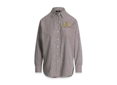Lauren Ralph Lauren Striped Broadcloth Shirt "Black/White"
