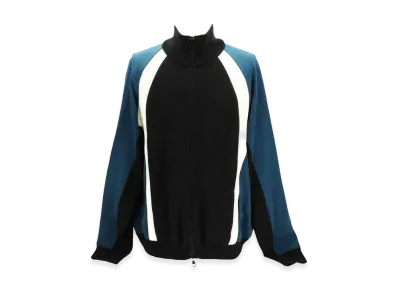 Louis Vuitton Mixed Leather Knit Track Jacket "Blue/Black"