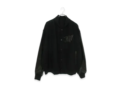 Louis Vuitton Monogram Embossed Leather and Wool Blouson "Black"