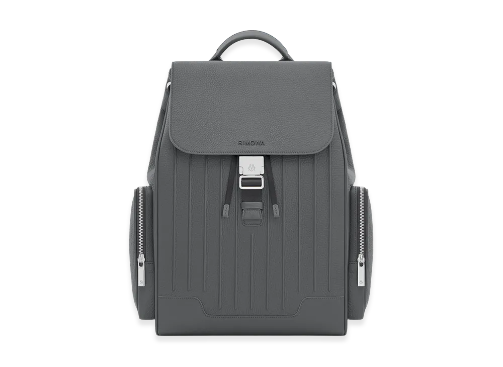 RIMOWA Never Still - Leather Flap Backpack Large "Grey"