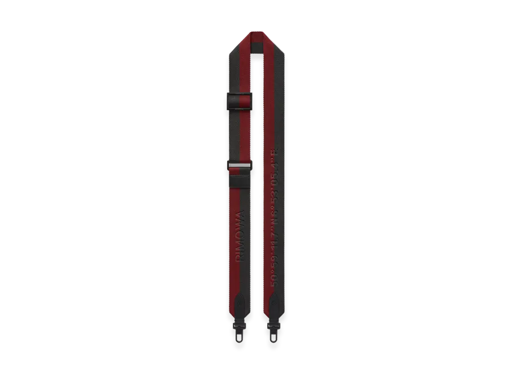 RIMOWA Bag Cross-Body Shoulder Strap "Burgundy Red/Grey"