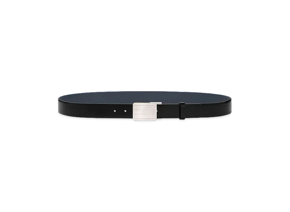 RIMOWA Lifestyle Reversible Leather Badge Belt "Black/Blue"