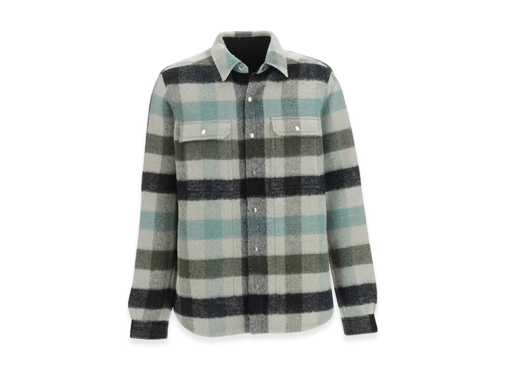 Rick Owens Check Alpaca Shirt "Pearl Plaid"