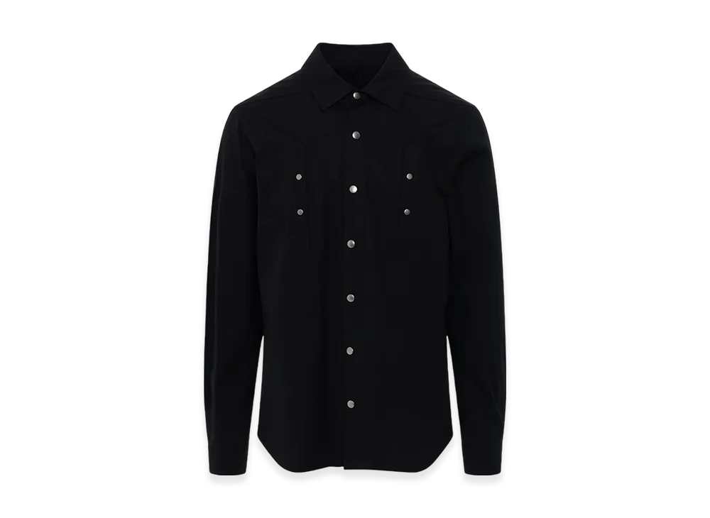 Rick Owens Cotton Outershirt "Black"