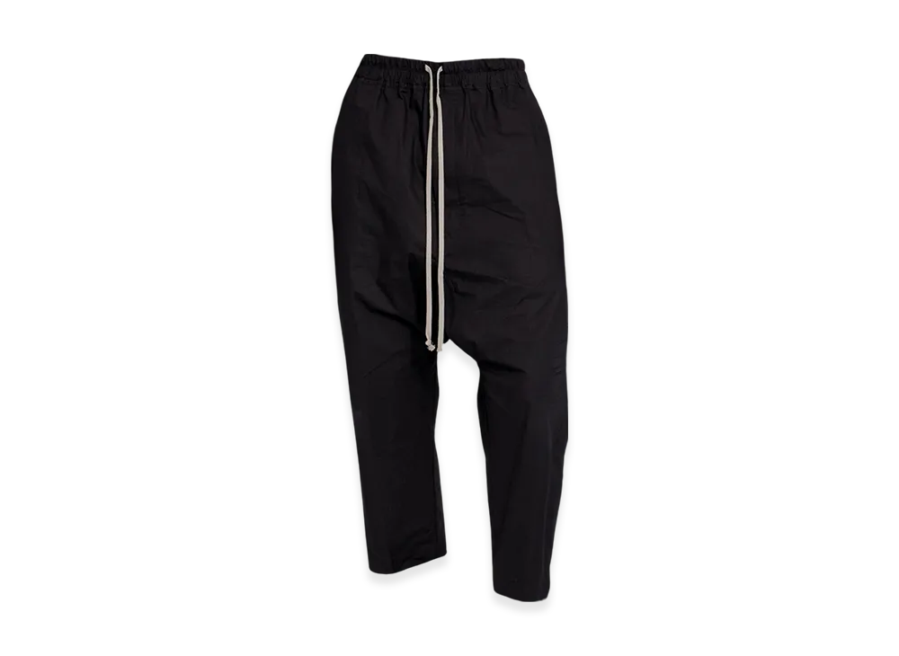 Rick Owens Drawstring Cropped Pants "Black"