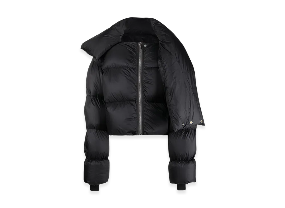 Rick Owens Nylon Down Funnel Neck Jacket "Black"