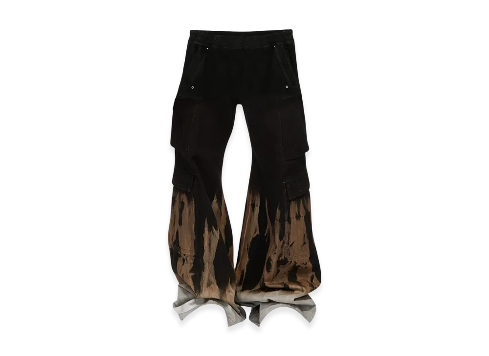 Rick Owens Porterville Denim Double Cargo Jumbo Belas Pants "Black Terra"