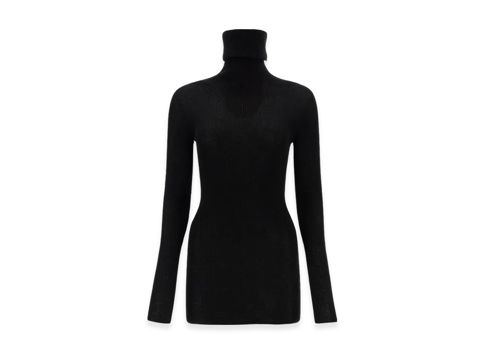 Rick Owens Porterville L/S Tube in Ribbed Knit "Black"