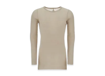 Rick Owens Porterville Rib L/S T-Shirt in Mini Rib Jersey "Pearl"