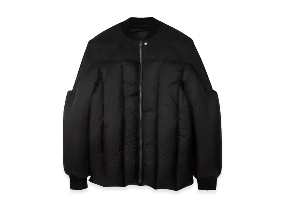 Rick Owens Woven Down Geth Bomber Jacket "Black"
