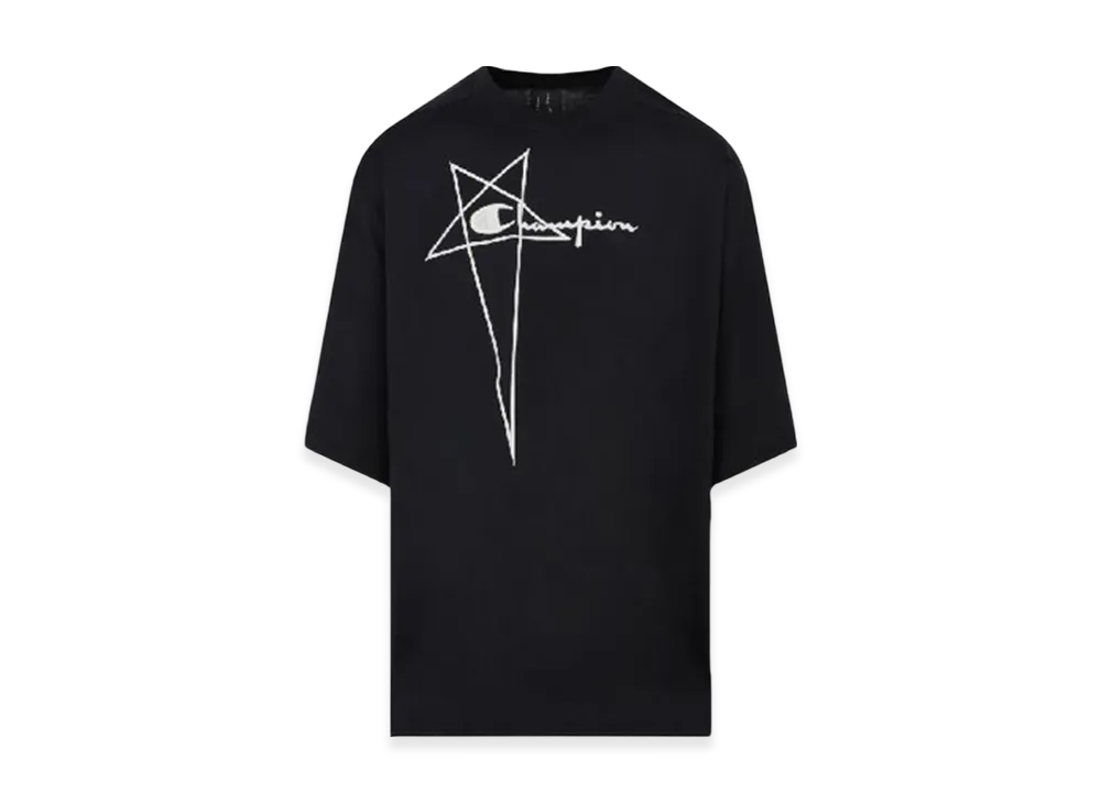 Rick Owens x Champion Logo Print T-Shirt "Black"