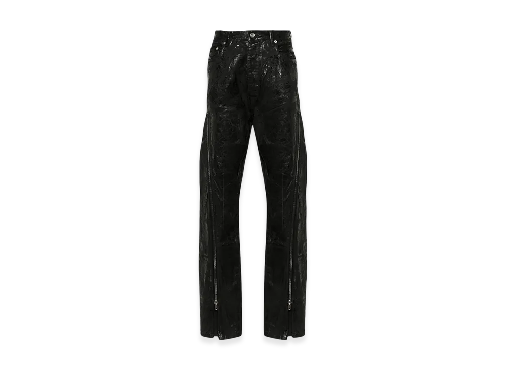 Rick Owens DRKSHDW Bolan Banana Pants in Megacrust Denim "Black"