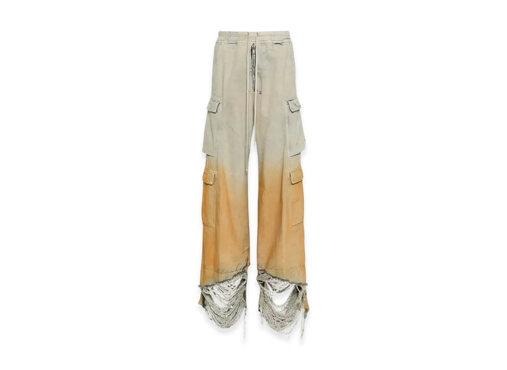 Rick Owens DRKSHDW Denim Double Cargo Jumbo Pants "Sky Orange Degrade"