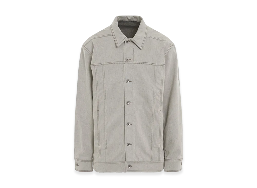 Rick Owens DRKSHDW Jumbo Denim Worker Jacket "Milk Melange"