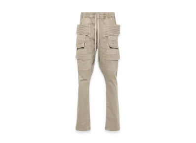 Rick Owens DRKSHDW Lido Creatch Cargo Drawstring Pants in Stretch Denim "Pearl"