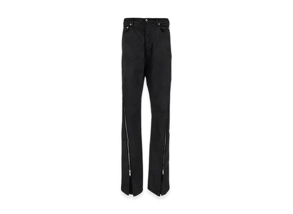 Rick Owens DRKSHDW Porterville Bolan Banana Pants in Wax Stretch Denim "Black"