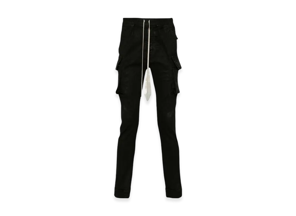 Rick Owens DRKSHDW Porterville Mastodon Cut in Wax Stretch Denim "Black"