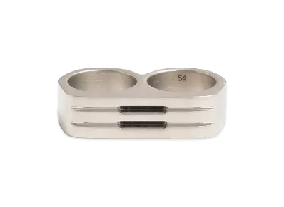 Rick Owens Double Grill Ring / Palladio "Silver"