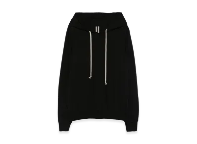Rick Owens SS26 Temple Hoodie Heavy Jersey "Black/Milk"