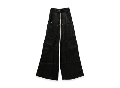 Rick Owens SS26 Temple Cargobelas Cupro Satin "Black"