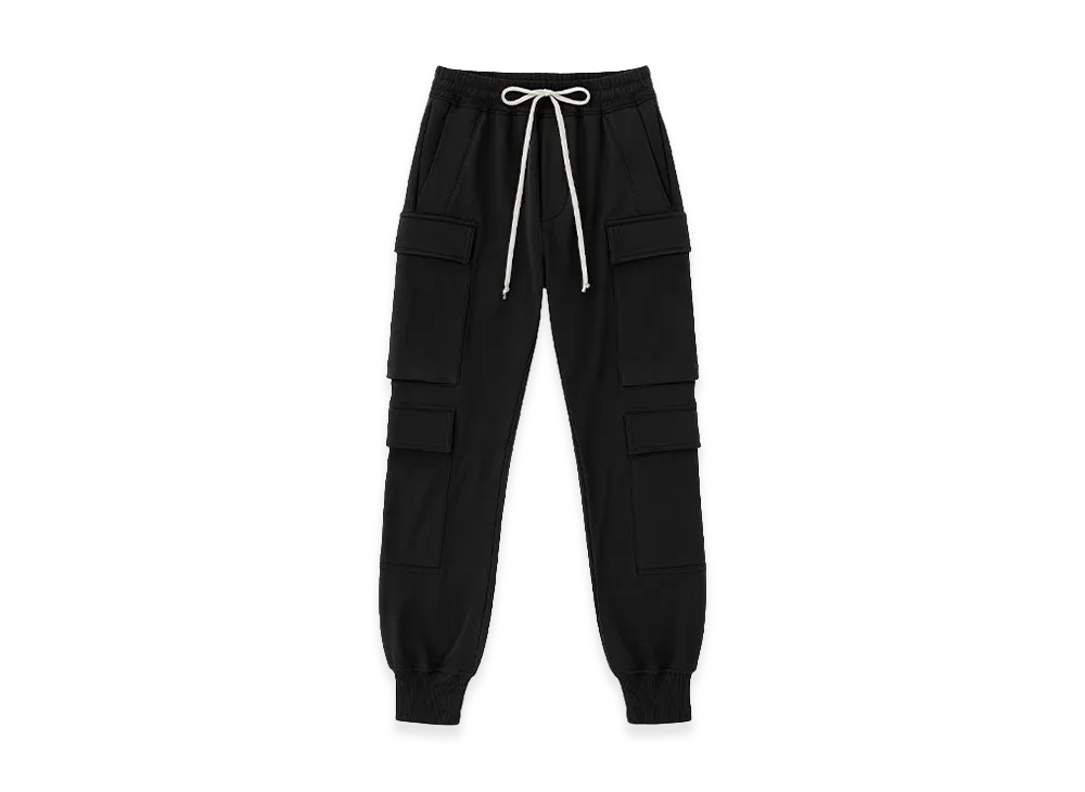 Rick Owens Hollywood Mastodon Mega Cargo Pants "Black"