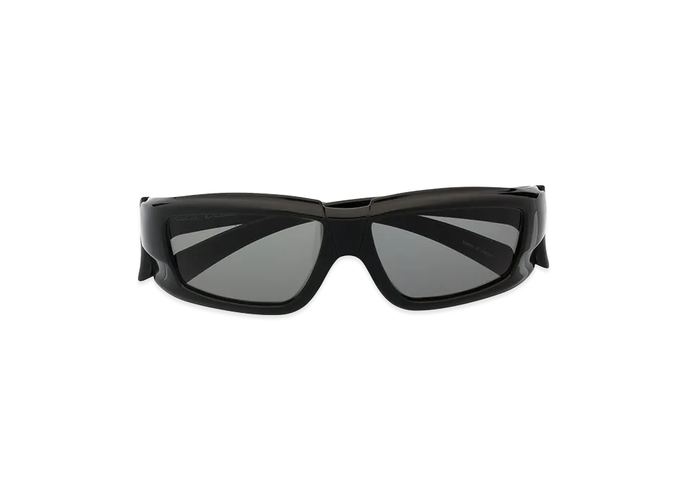 Rick Owens Rectangular Sunglasses "Black"