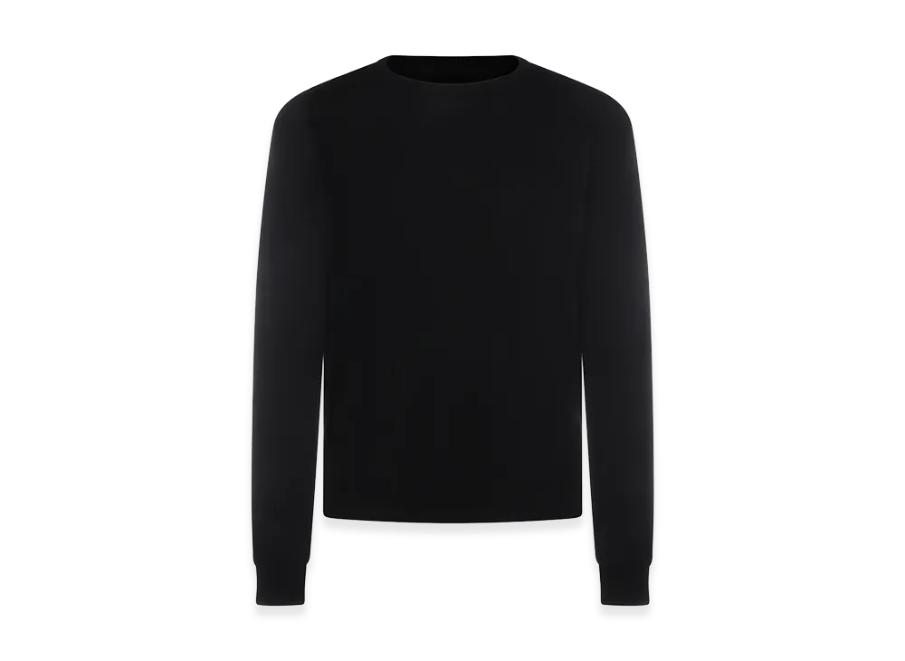 Rick Owens Virgin Wool Crewneck Sweater "Black"